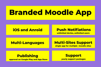 provide branded moodle mobile app for ios and android
