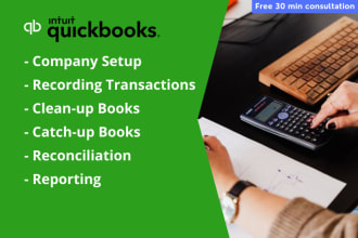 configure, reconcile and do bookkeeping in quickbooks online