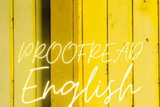 proofread any english book or text