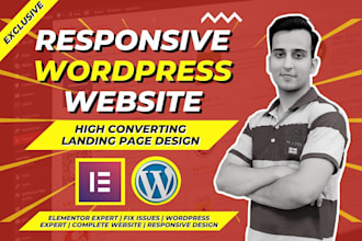 design, develop, clone or redesign wordpress website as elementor pro expert