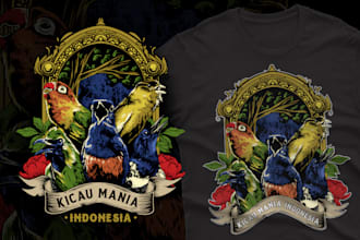 create vintage illustration design for clothing