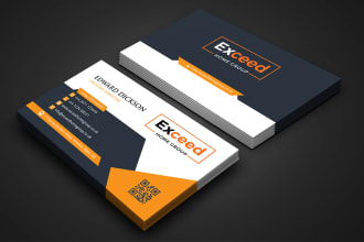 do professional business card design with qr code