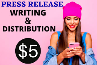 write and press release distribution on 350 reputed sites