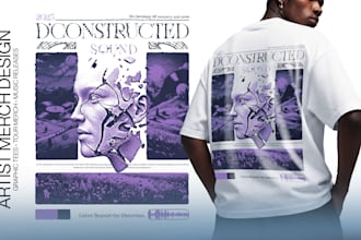 design custom band merch graphics for musicians and artists