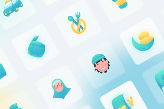 make a modern flat icon illustration