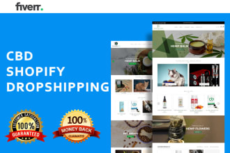 create cbd shopify dropshipping store, shopify website