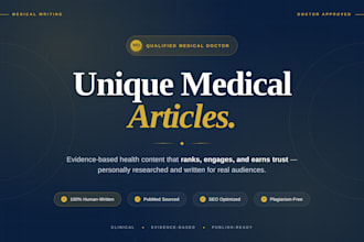 write unique medical articles as a doctor