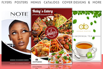 make beautiful flyer, poster, and menu designs