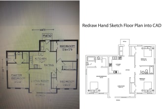 professional redraw floor plan house plan 3d floor plan design