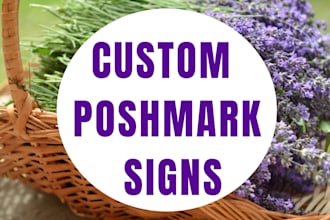create custom poshmark signs