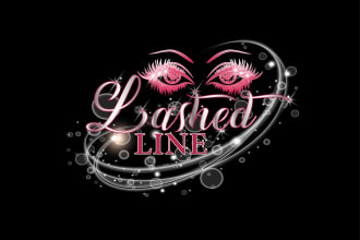 do professionally nail,lip,gloss,lashes,fashion,makeup, and beauty salon logo
