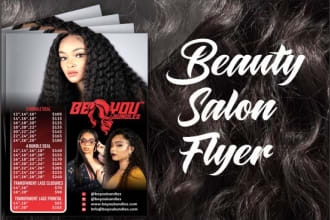do beauty salon makeup flyer and social media posts