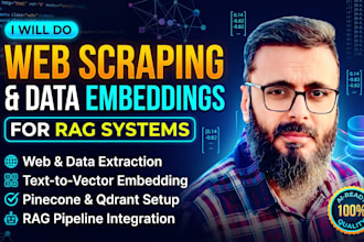 do web scraping and data embeddings for rag systems