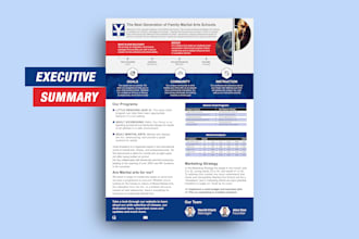 design executive summary or investment teaser