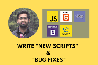 write scripts, html, css, js, php