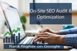 conduct onsite SEO audit and optimization