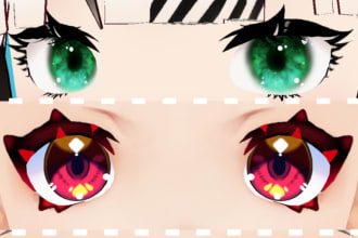custom eye textures for your vroid studio and mmd models