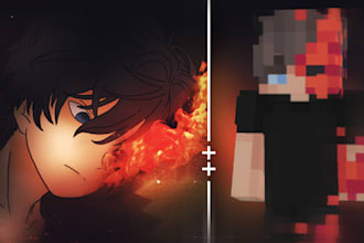 draw your minecraft roblox skin in anime style