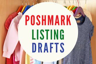 create poshmark listing draft manually