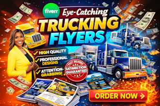 design a logistics and trucking flyer