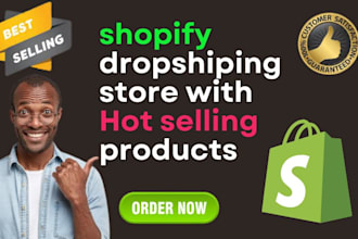 create shopify drop shipping store with hot selling products