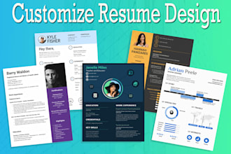 design a creative amazing resume for you