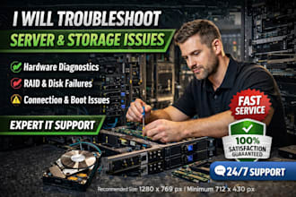 troubleshoot servers and storage hardware issues