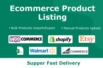 export and upload products on woocommerce, shopify or any ecommerce store