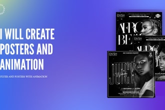 design flyer and animation for social media