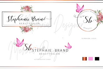 design feminine   watercolor logo