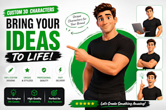 create ai 3d character, avatar or logo
