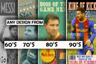 design vintage posters or ads with any photo