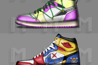 draw your sneaker design digitally
