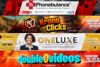 design unique banner for youtube  facebook linkedin twitter