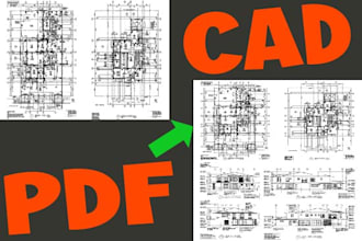 convert pdf, sketch or image to autocad