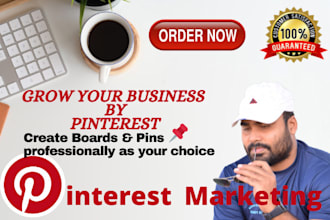 setup, optimize and do pinterest marketing, pins and boards