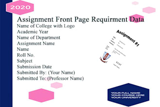 do assignment design in pic and font changing