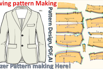 do digital sewing pattern making design for your project