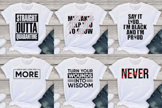 do mug, pillow, bag and t shirt typography design