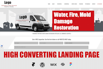 make water damage, mold and fire damage restoration website high converting