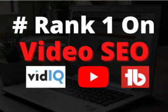 do youtube video SEO by vidiq and rank top 10