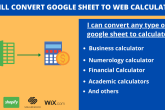 convert google sheet to online calculator
