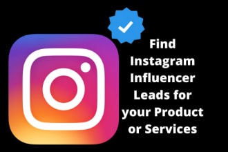 find instagram influencer leads for market your product