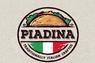 design a finger leaking logo for our piadina food business