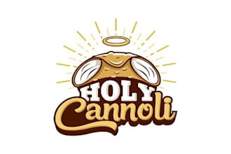design a fun logo for holy cannoli food truck