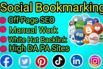 do social bookmarking submission with dofollow high quality backlinks