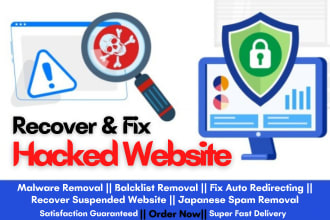 recover and fix hacked joomla website or any others website and remove malware