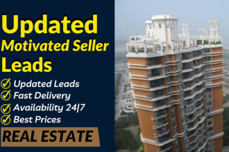 provide off market real estate motivated seller leads with skip tracing