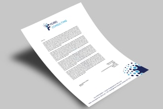 design minimalist and corporate letterhead for your business