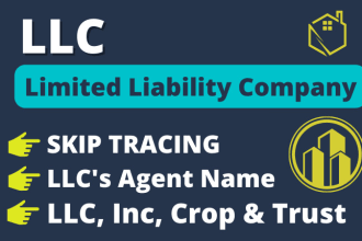 do llc company name skip tracing for real estate business